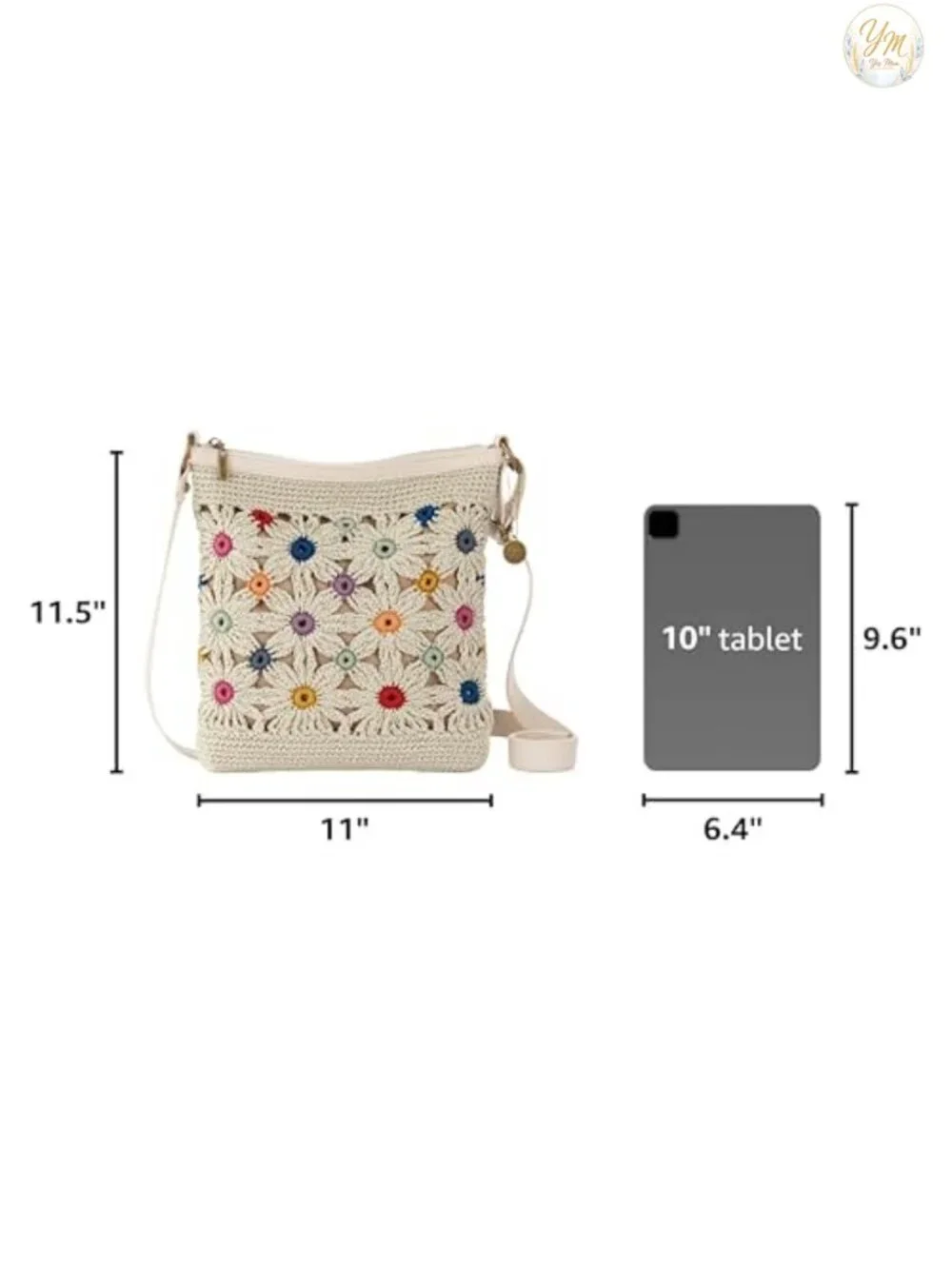 Hand-Crocheted Crossbody Purse with Adjustable Strap, Vegan Certified
